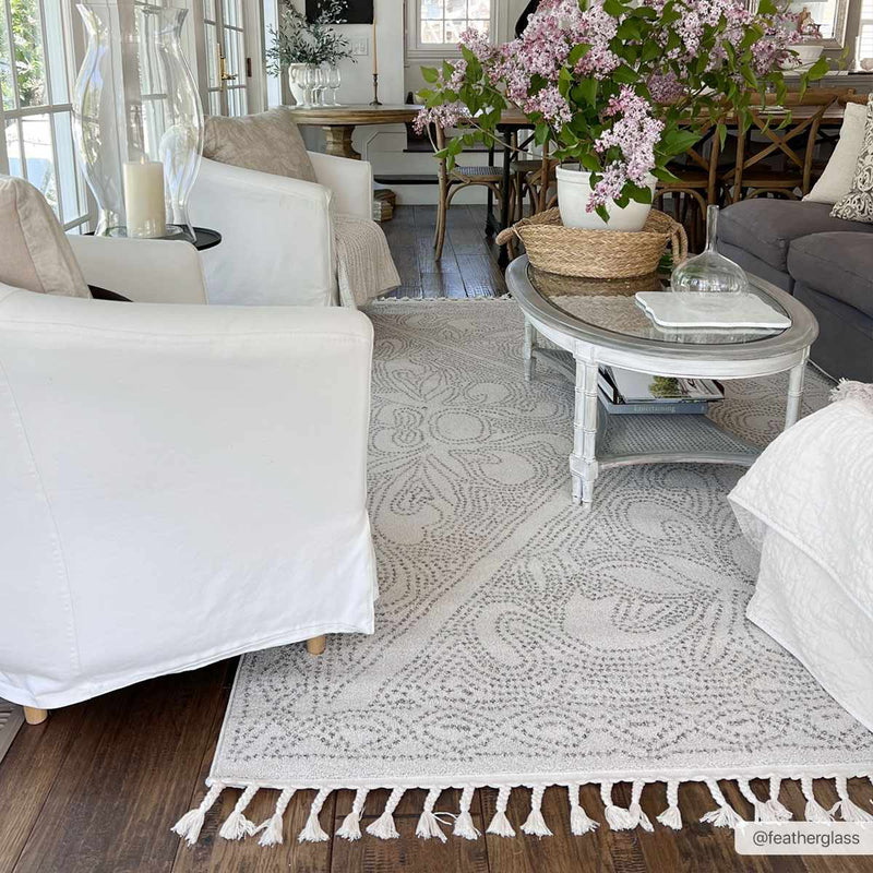 Birdwood Cream & Brown Area Rug by Boutique Rugs
