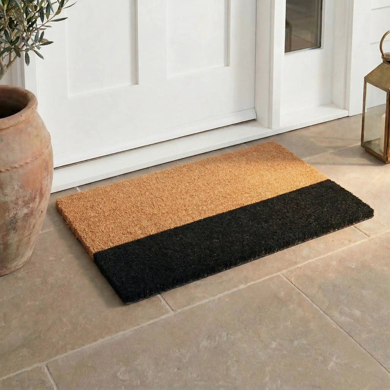 Black Belt Coir Doormat by Fab Habitat