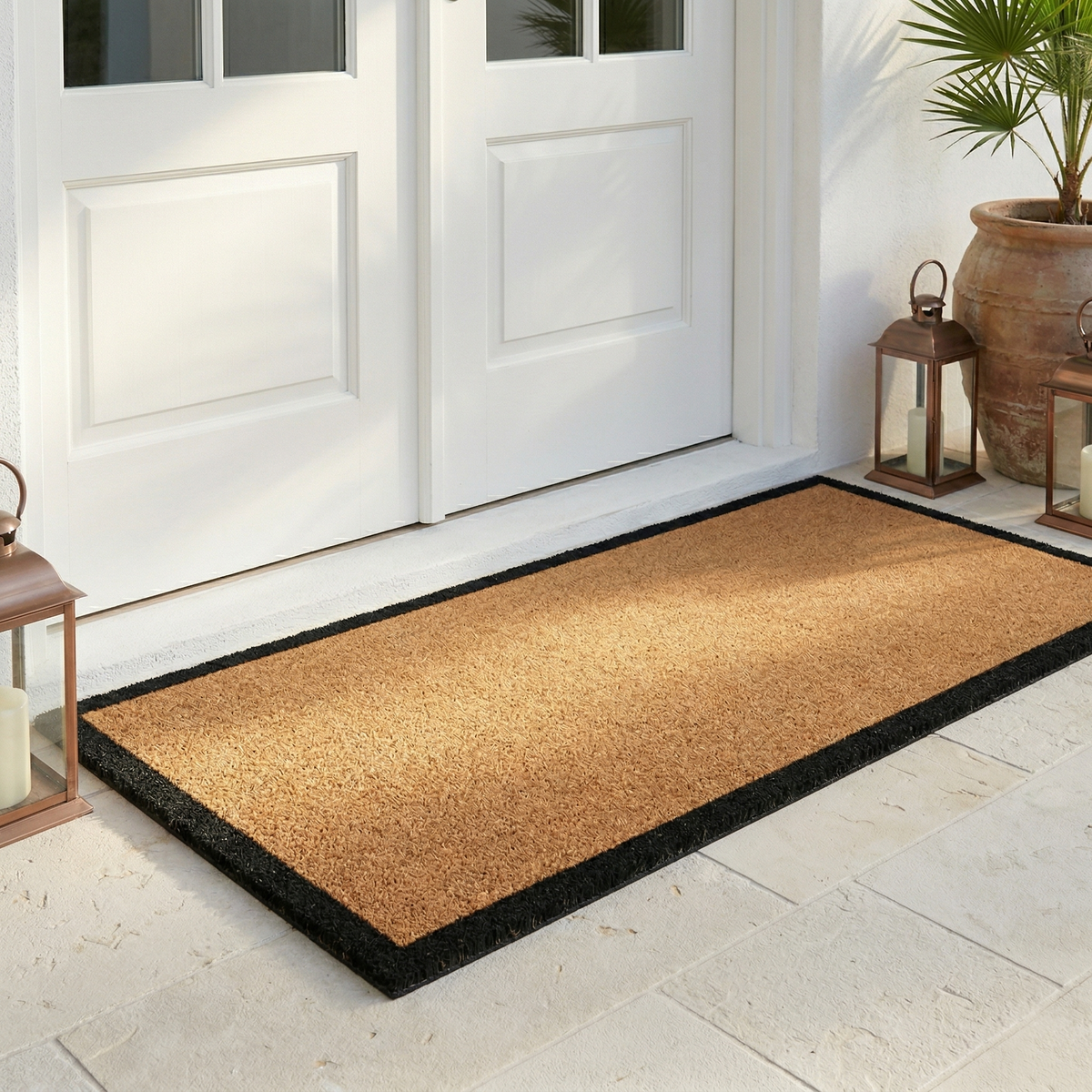 Black Border Coir Doormat, photo 11 of 24