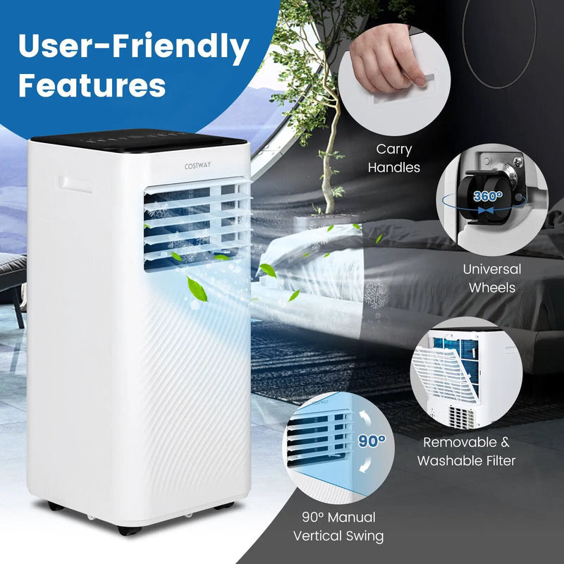 10000 BTU 4-in-1 Portable Air Conditioner with Dehumidifier and Sleep Mode by DirectDeals