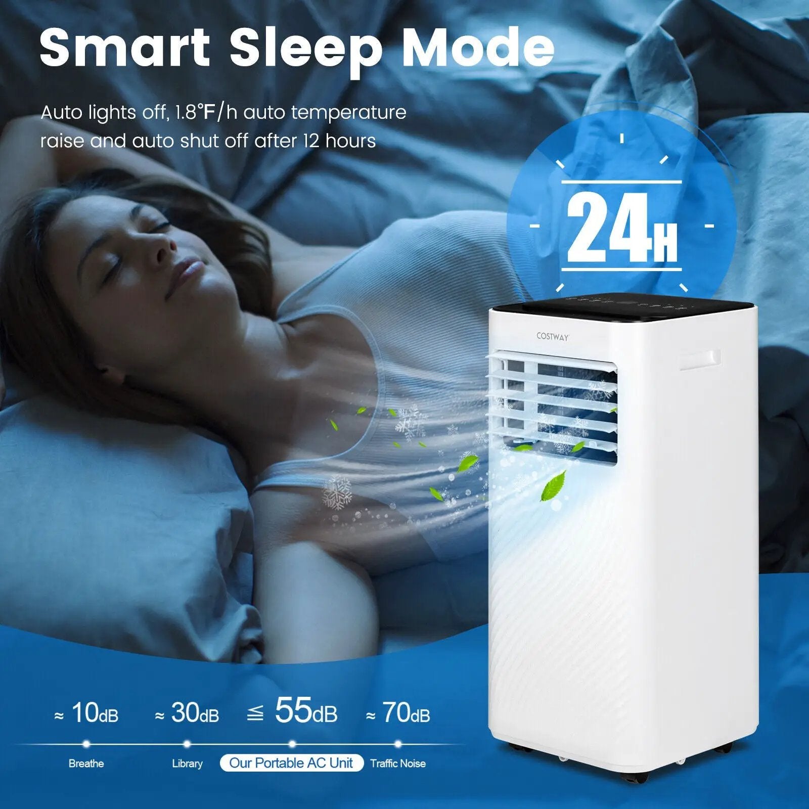 10000 BTU 4-in-1 Portable Air Conditioner with Dehumidifier and Sleep Mode by DirectDeals