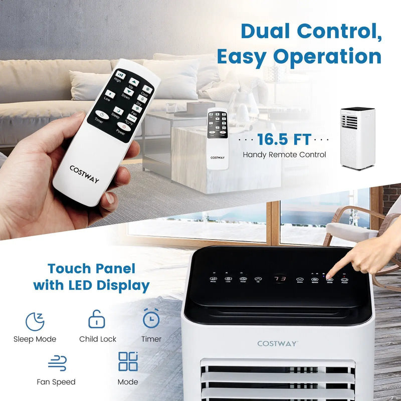 10000 BTU 4-in-1 Portable Air Conditioner with Dehumidifier and Sleep Mode by DirectDeals