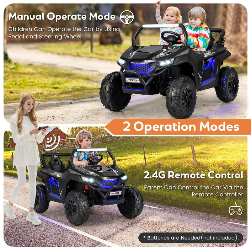 12V 2-Seater Kids Ride on UTV with Slow Start Function Music by DirectDeals