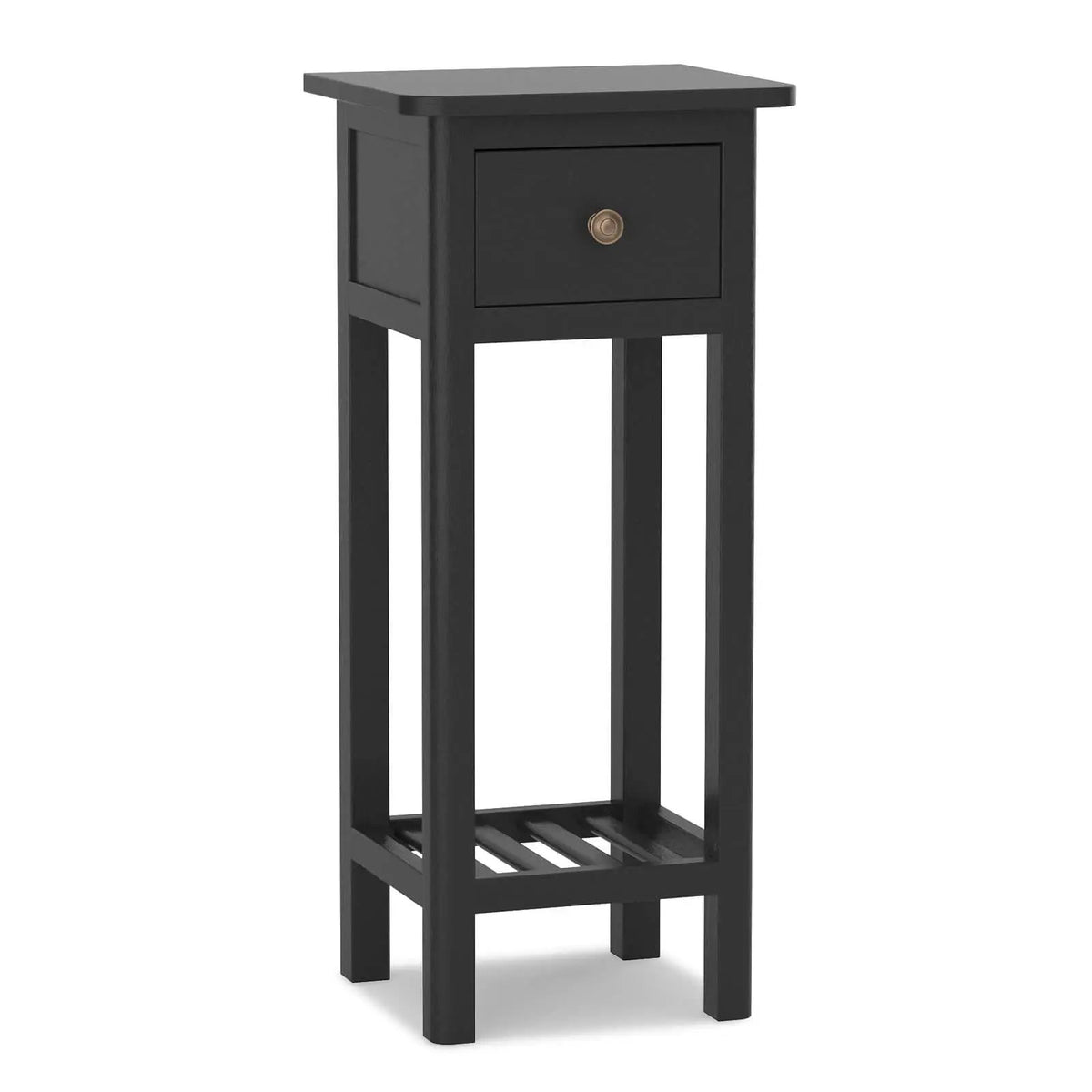 2 Tier Slim Nightstand Bedside Table with Drawer Shelf by DirectDeals