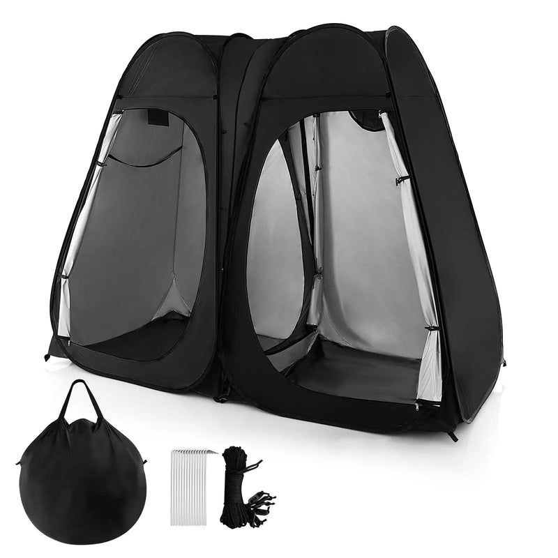 Oversized Pop Up Shower Tent with Window Floor and Storage Pocket by DirectDeals