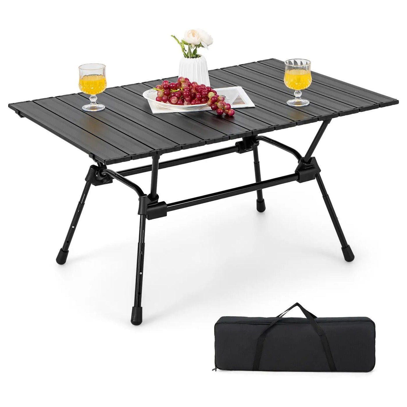 Folding Heavy-Duty Aluminum Camping Table with Carrying Bag by DirectDeals