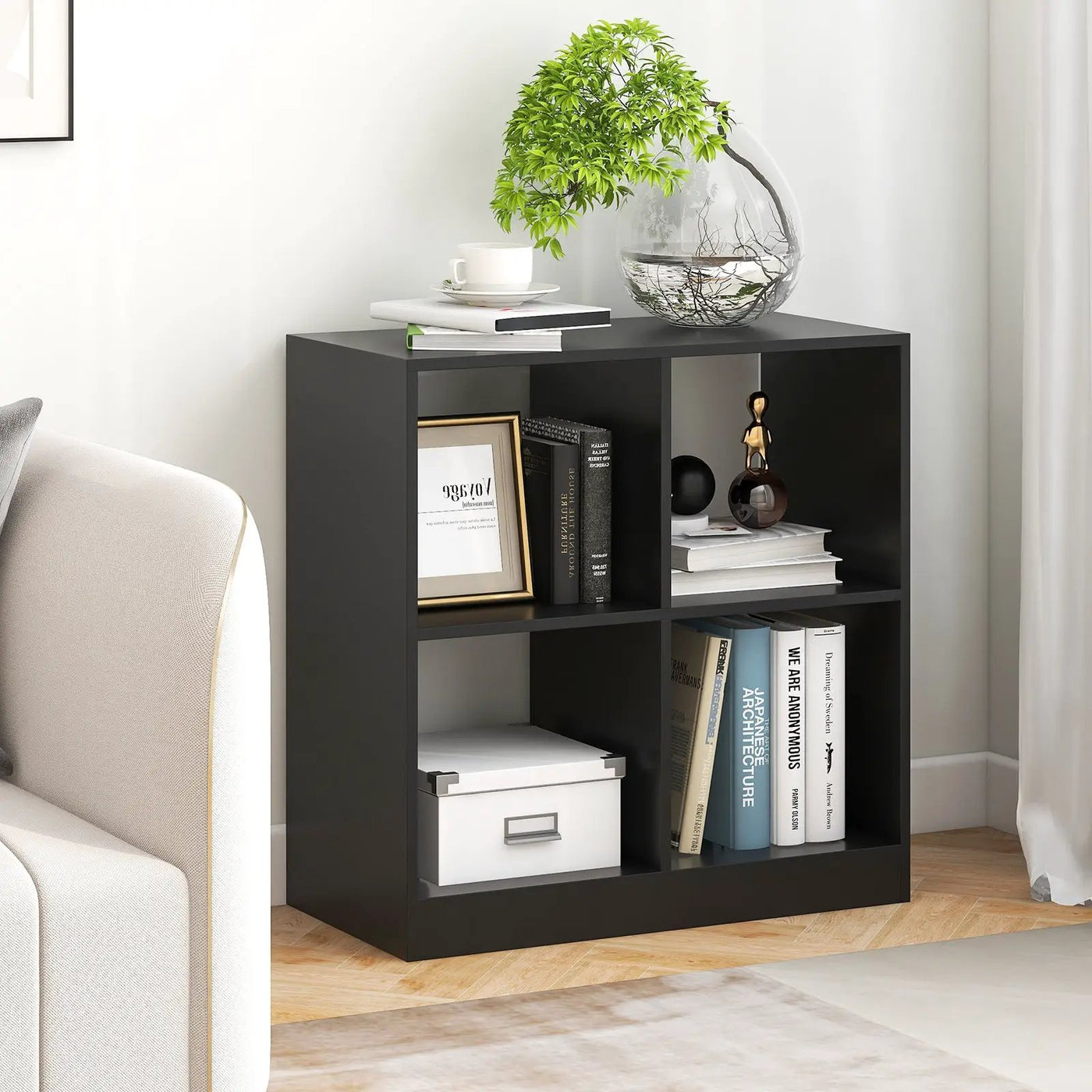 4-Cube Kids Bookcase with Open Shelves by DirectDeals