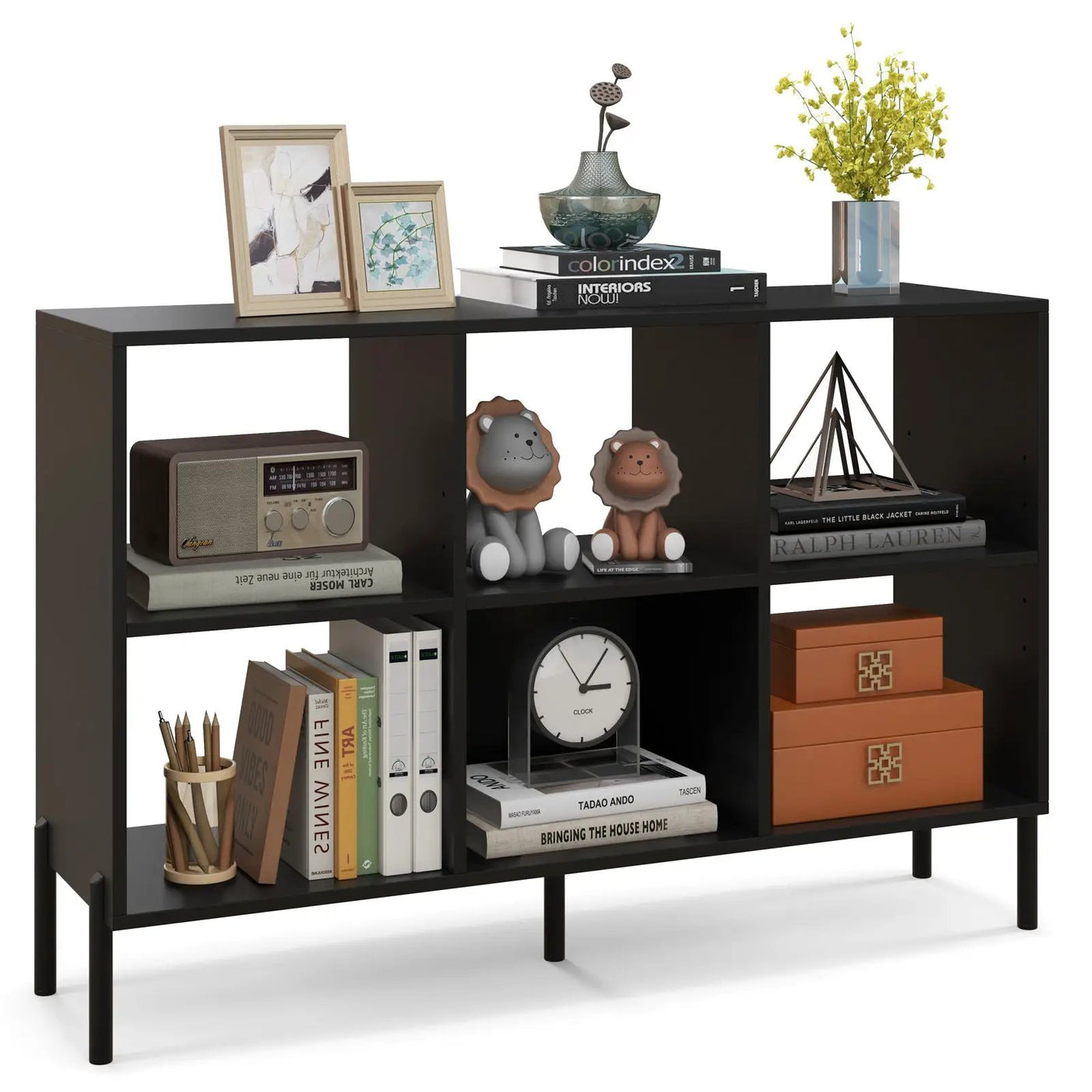 Open-Back Bookshelf with Drawer for Study by DirectDeals