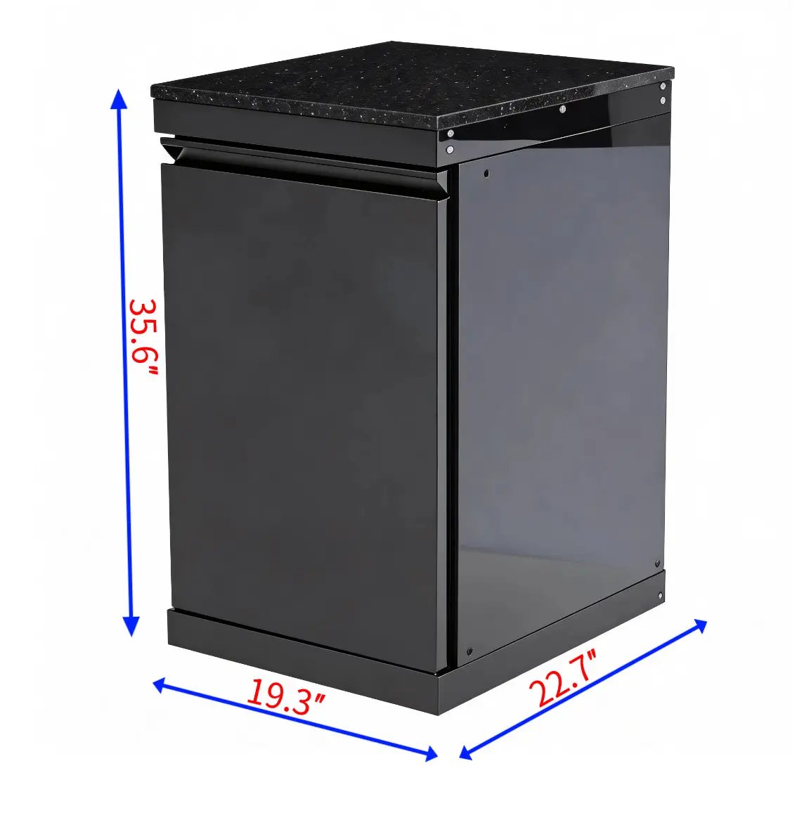 Black Single-door Storage Locker Outdoor Kitchen Islands by Chery Industrial