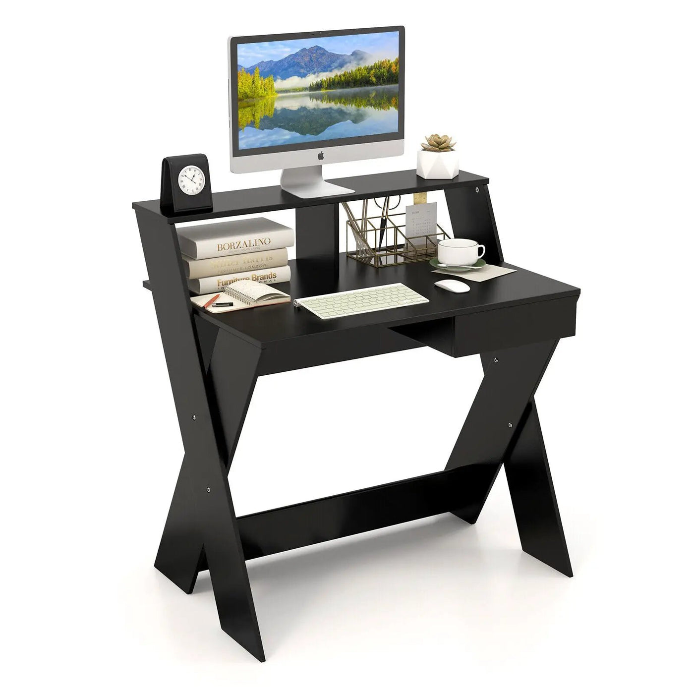 Small Computer Desk with Storage Drawer by DirectDeals