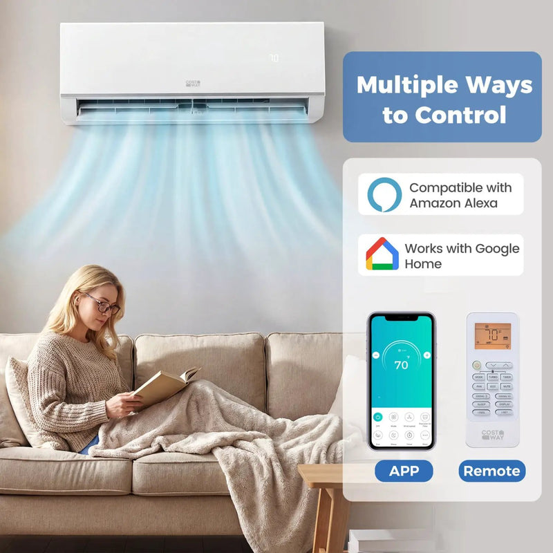 Blast Pro Series 12000 BTU 20 SEER2 115V Wifi Enabled Mini Split Air Conditioner and Heater by DirectDeals