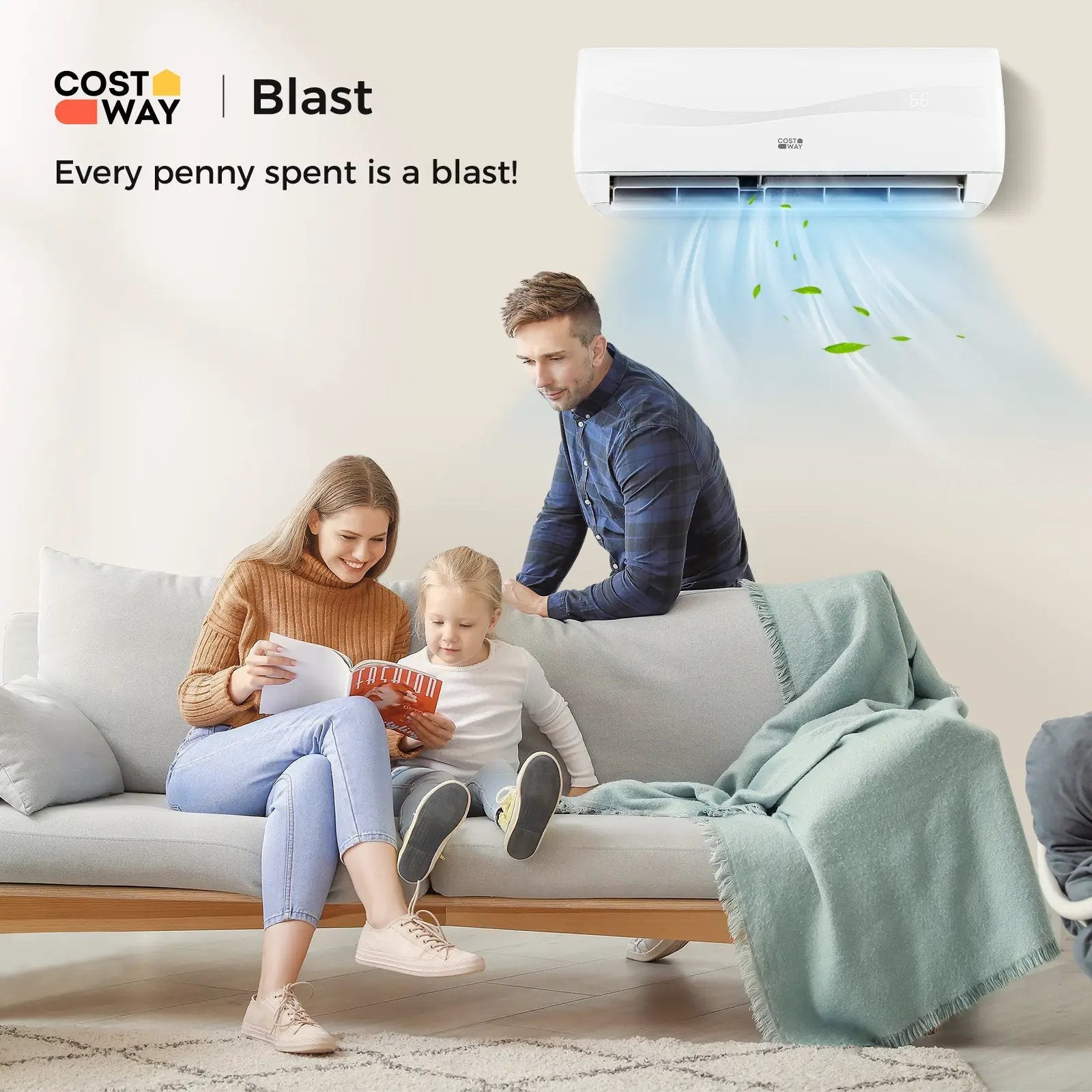 Blast Series 9000 BTU 19 SEER2 115V Ductless Mini Split Air Conditioner and Heater by DirectDeals