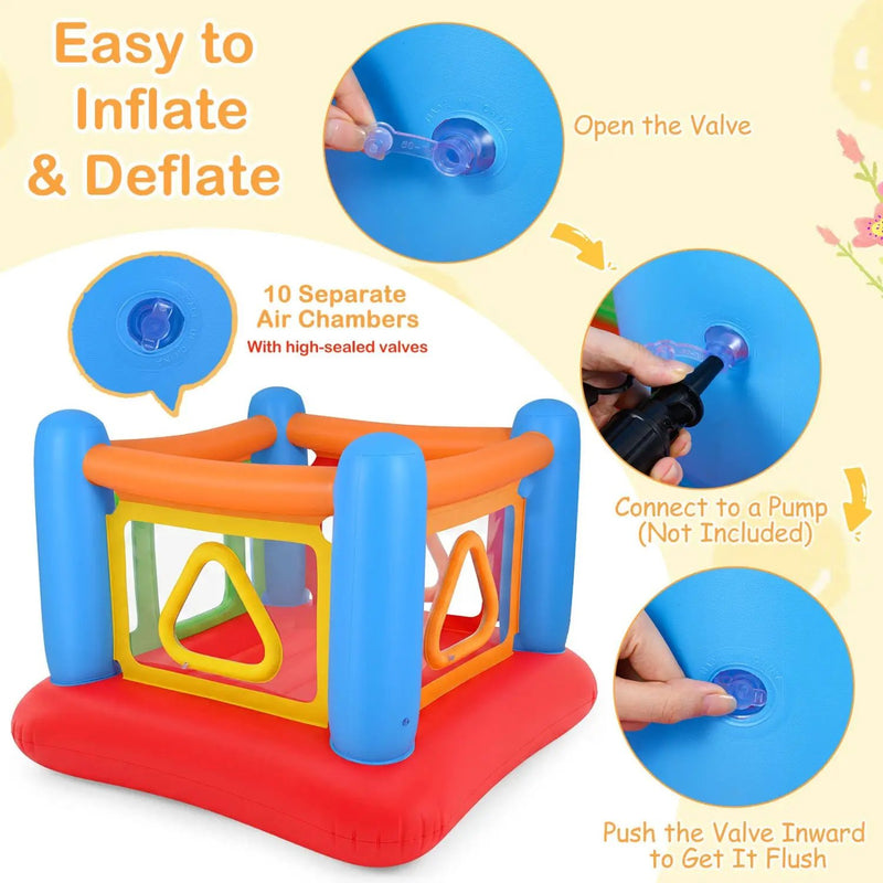 Inflatable Bounce House for Kids with Transparent Side Walls by DirectDeals