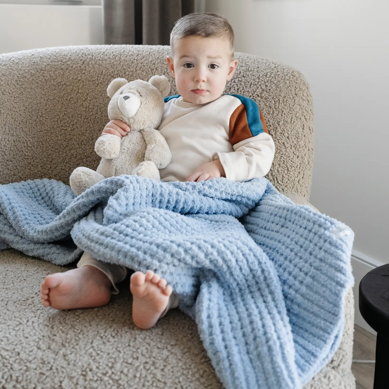 WAFFLE KNIT TODDLER BLANKETS by HouseOfZazla