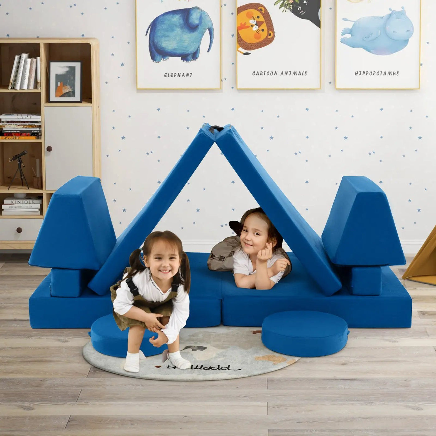 10-Piece Kids Play Couch Sofa with Portable Handle by DirectDeals
