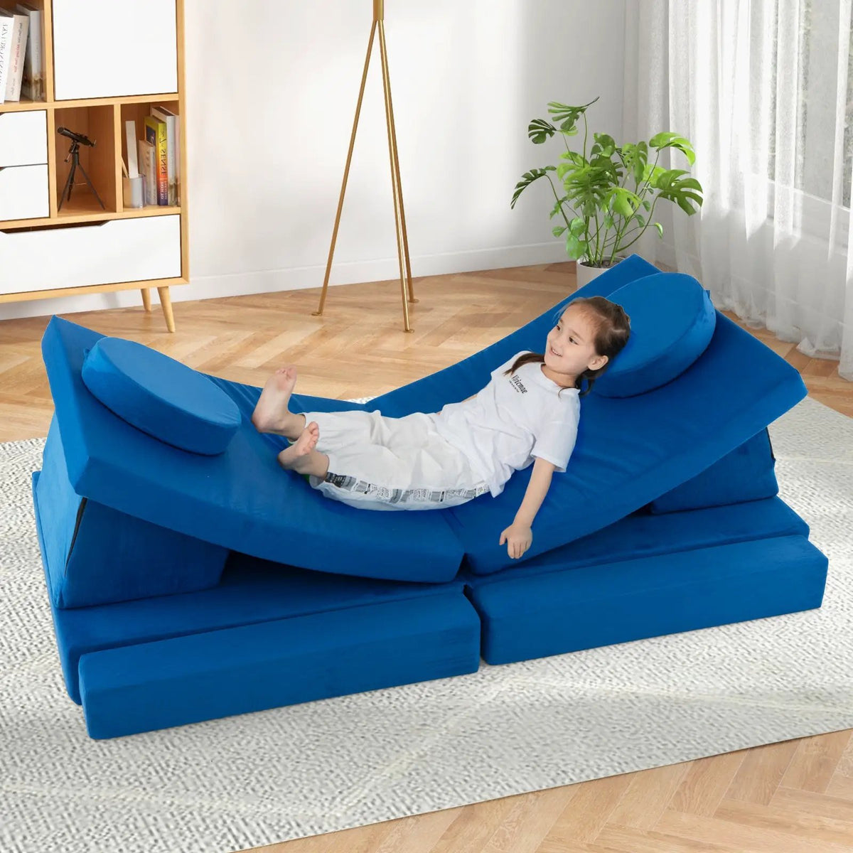 10-Piece Kids Play Couch Sofa with Portable Handle by DirectDeals