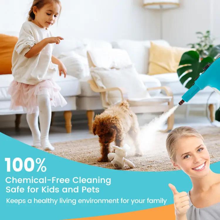 1400W Handheld Steam Cleaner with 14-Piece Accessory Kit and Child Lock by DirectDeals