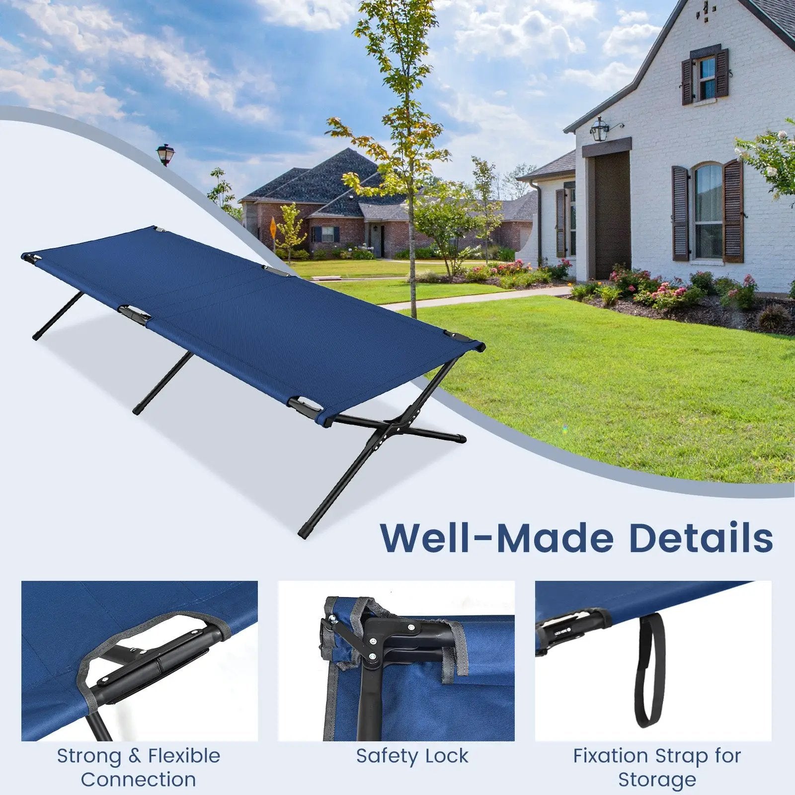 Adults Kids Folding Camping Cot by DirectDeals