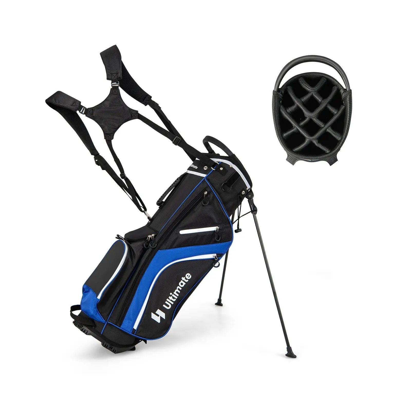 Lightweight Golf Stand Bag with 14 Way Top Dividers and 6 Pockets by DirectDeals