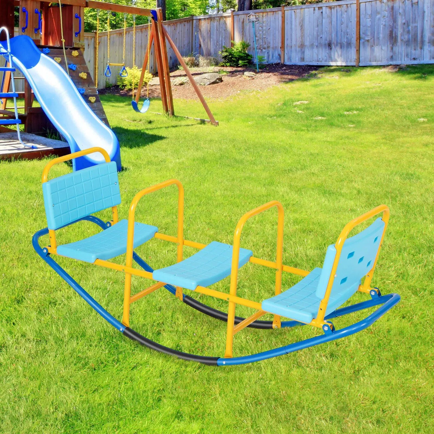 Outdoor Kids Seesaw Swivel Teeter for 3 to 8 Years Old by DirectDeals