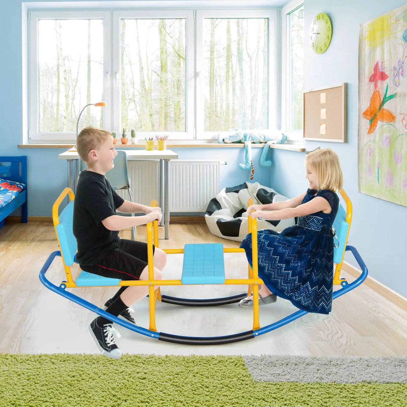 Outdoor Kids Seesaw Swivel Teeter for 3 to 8 Years Old by DirectDeals