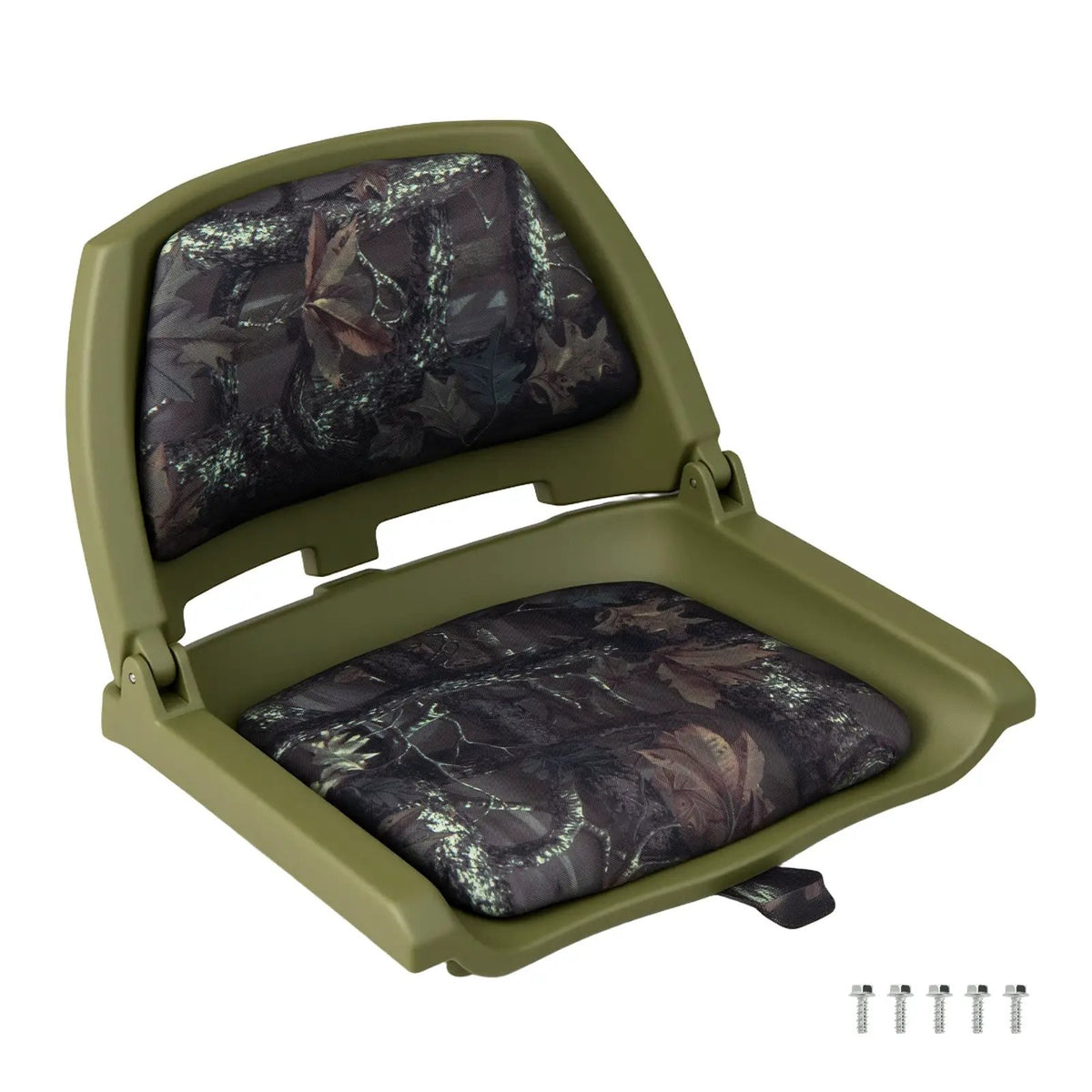 Boat Seat Folding Low Back Boat Chair with Marine-Grade PVC by DirectDeals