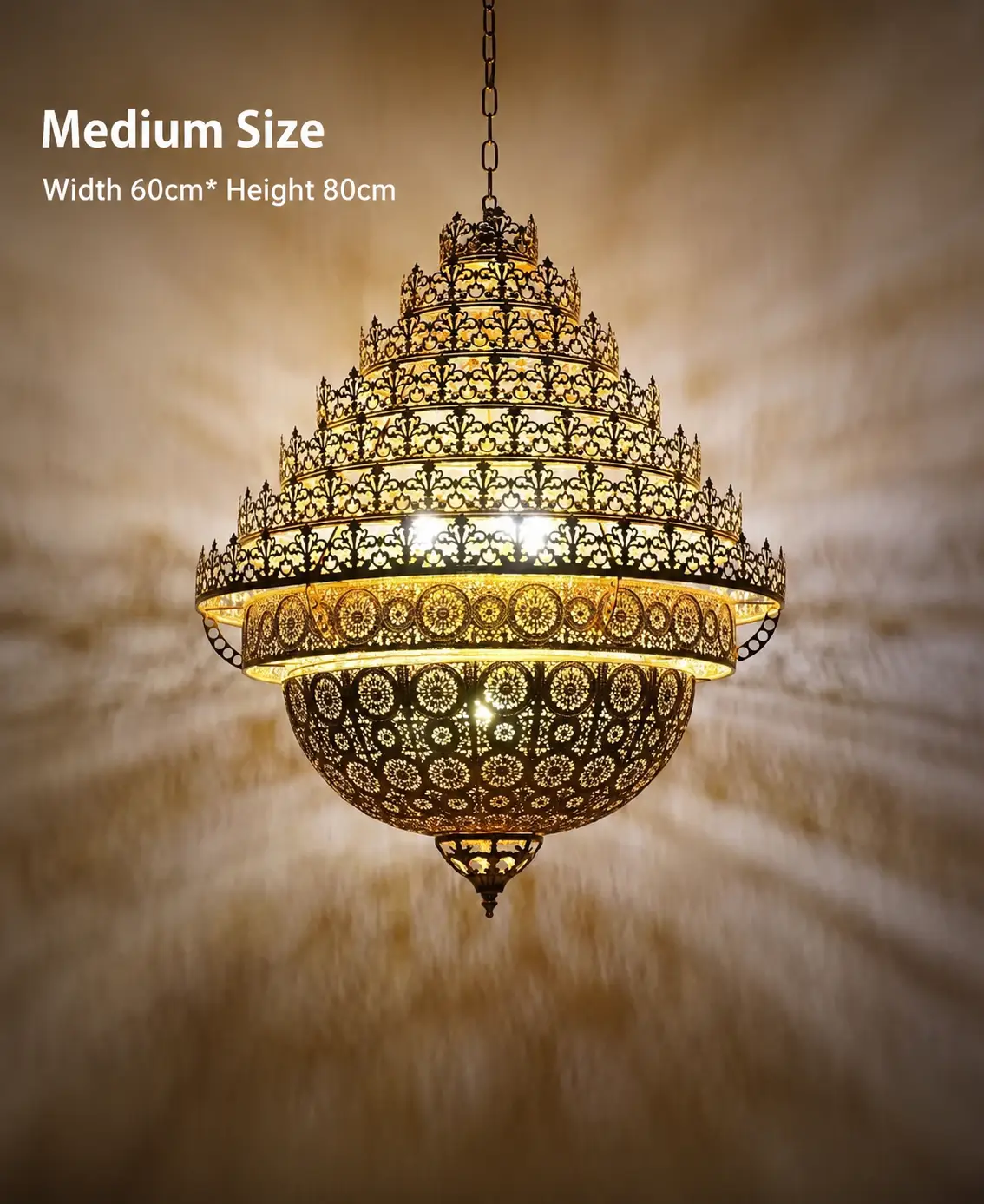 Bohemian Retro Chandelier Luxury Iron Golden Pendant Light Living Dining Hotel Coffee Shop Exhibition Hall Indoor Lamp by House Of Avana