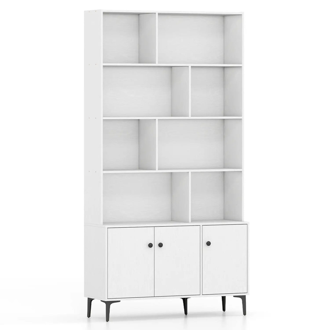 Bookshelf with 3 Doors and 2 Anti-Tipping Kits for Home Office by DirectDeals