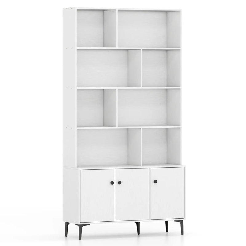 Bookshelf with 3 Doors and 2 Anti-Tipping Kits for Home Office by DirectDeals