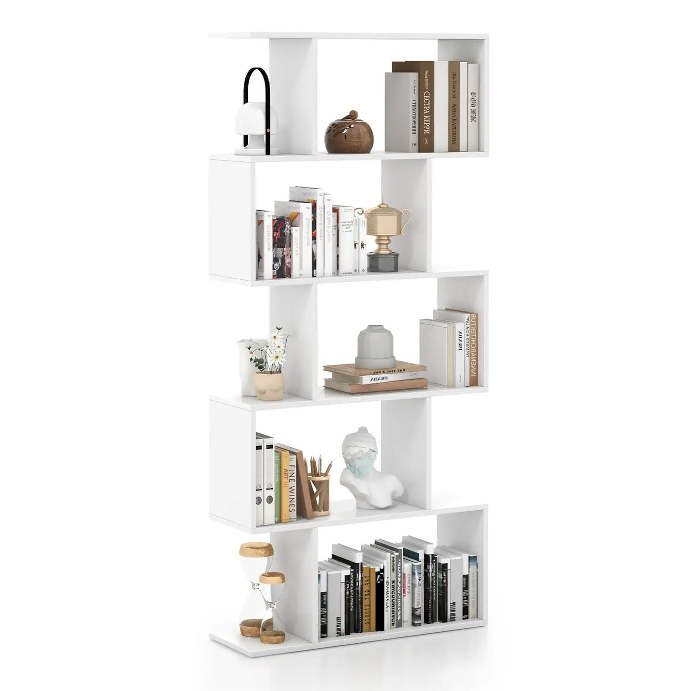 5-Tier Bookshelf with Anti-Toppling Device for Living Room Home Office by DirectDeals