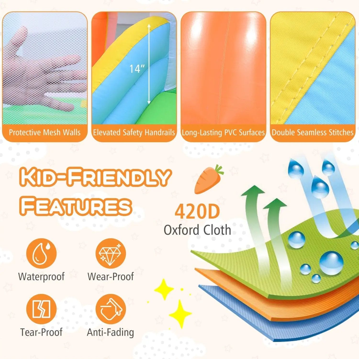 Bounce House for Kids 3 by DirectDeals