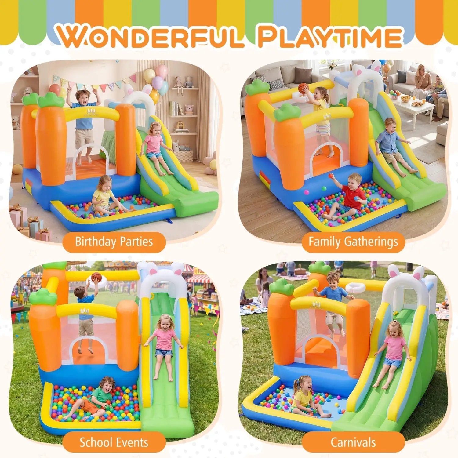 Bounce House for Kids 3 by DirectDeals