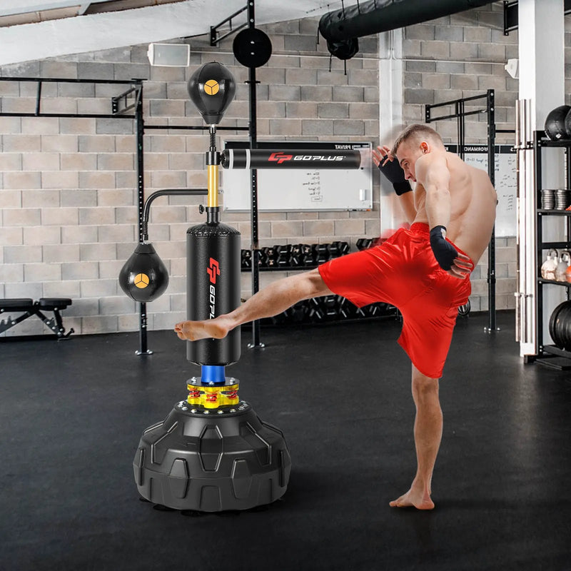 Boxing Speed Trainer Freestanding Fillable 360° Spinning Bar Adjustable Height by DirectDeals