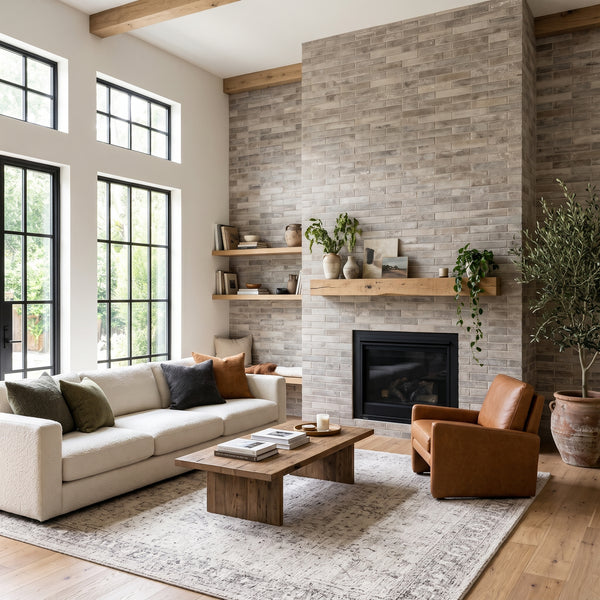 Brickstone Taupe Brick 2x18 Matte Porcelain Mosaics
