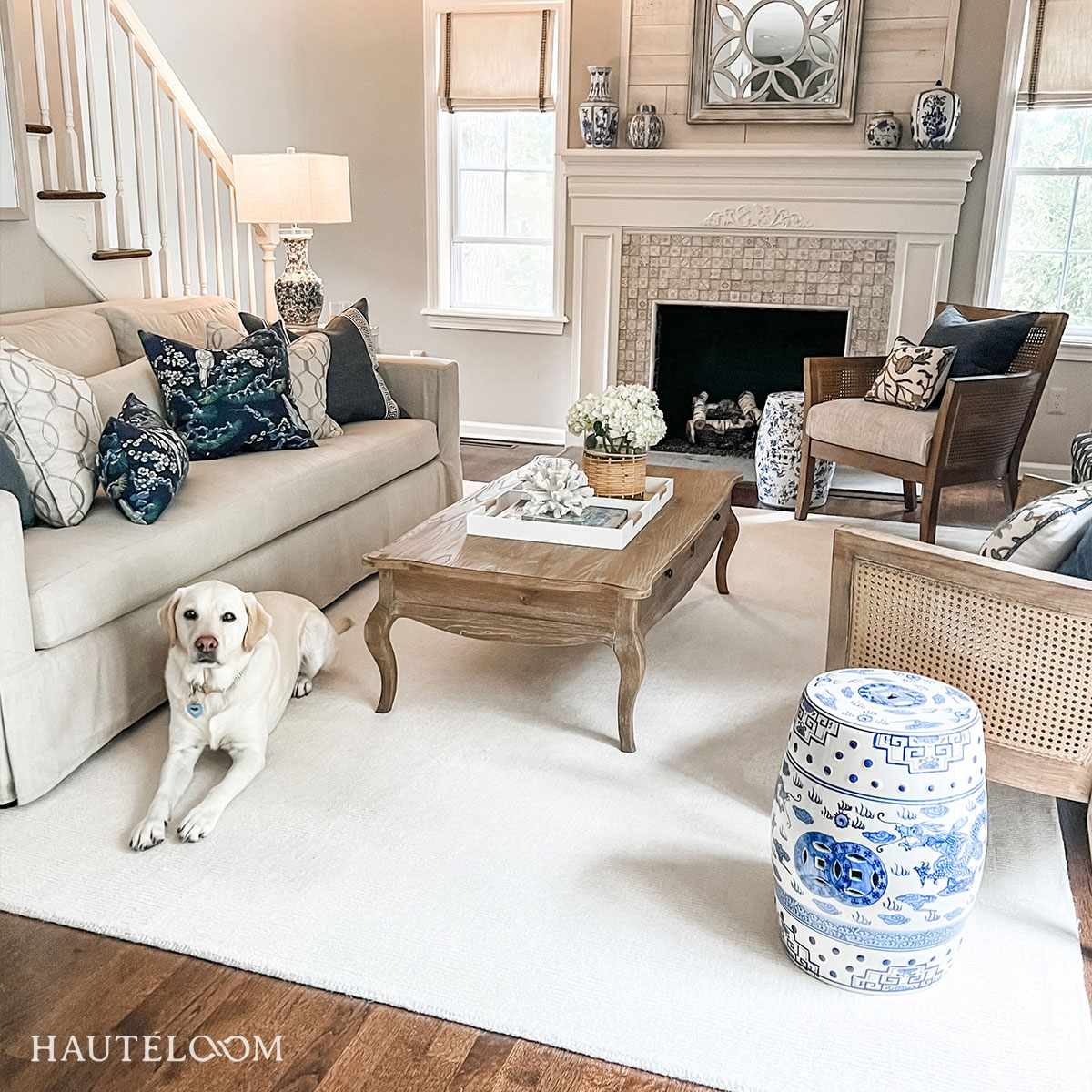 Brockton Solid Light Beige Wool Rug by Boutique Rugs