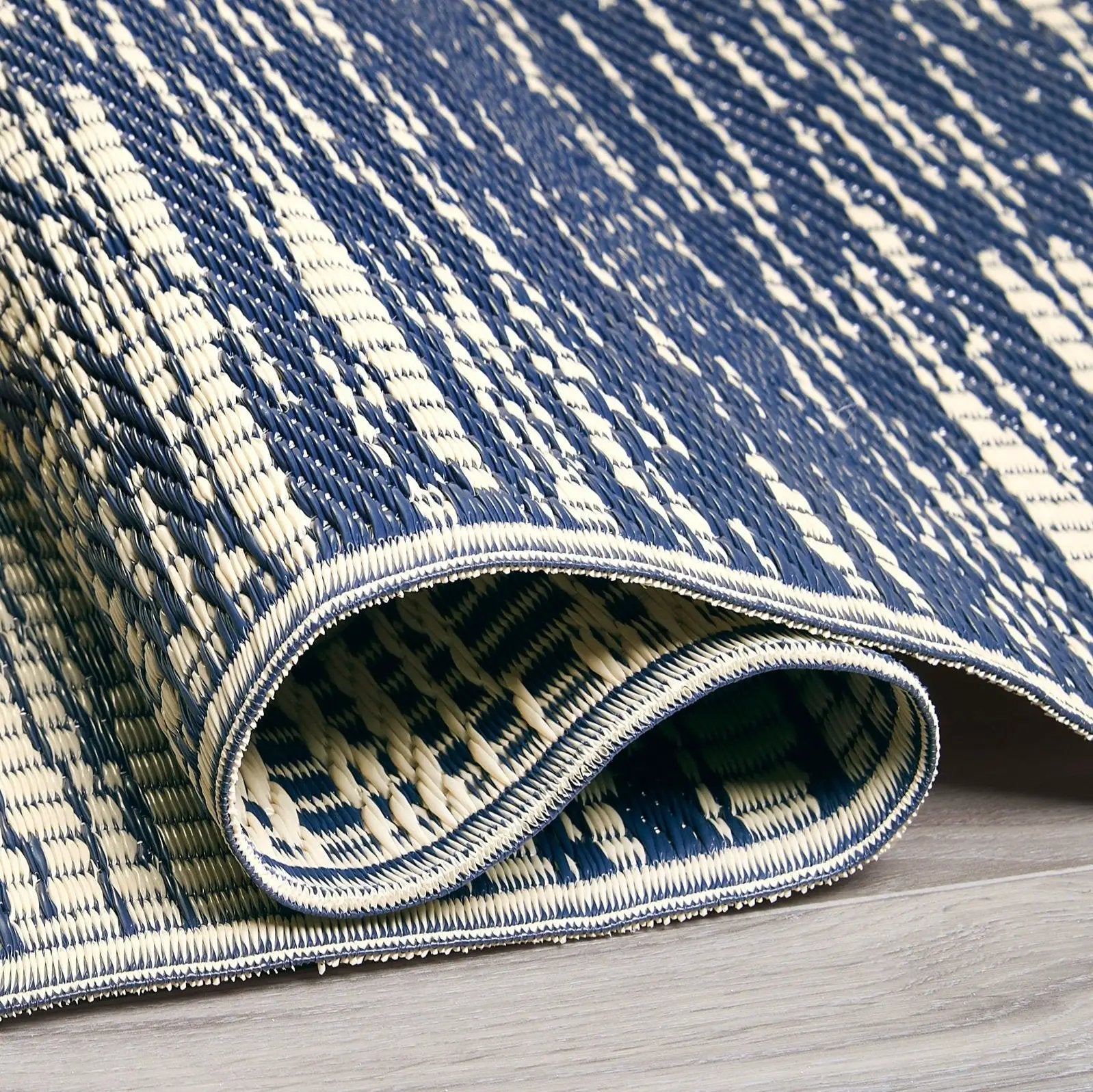 Brooklyn - Blue Outdoor Rug for Patio by Fab Habitat