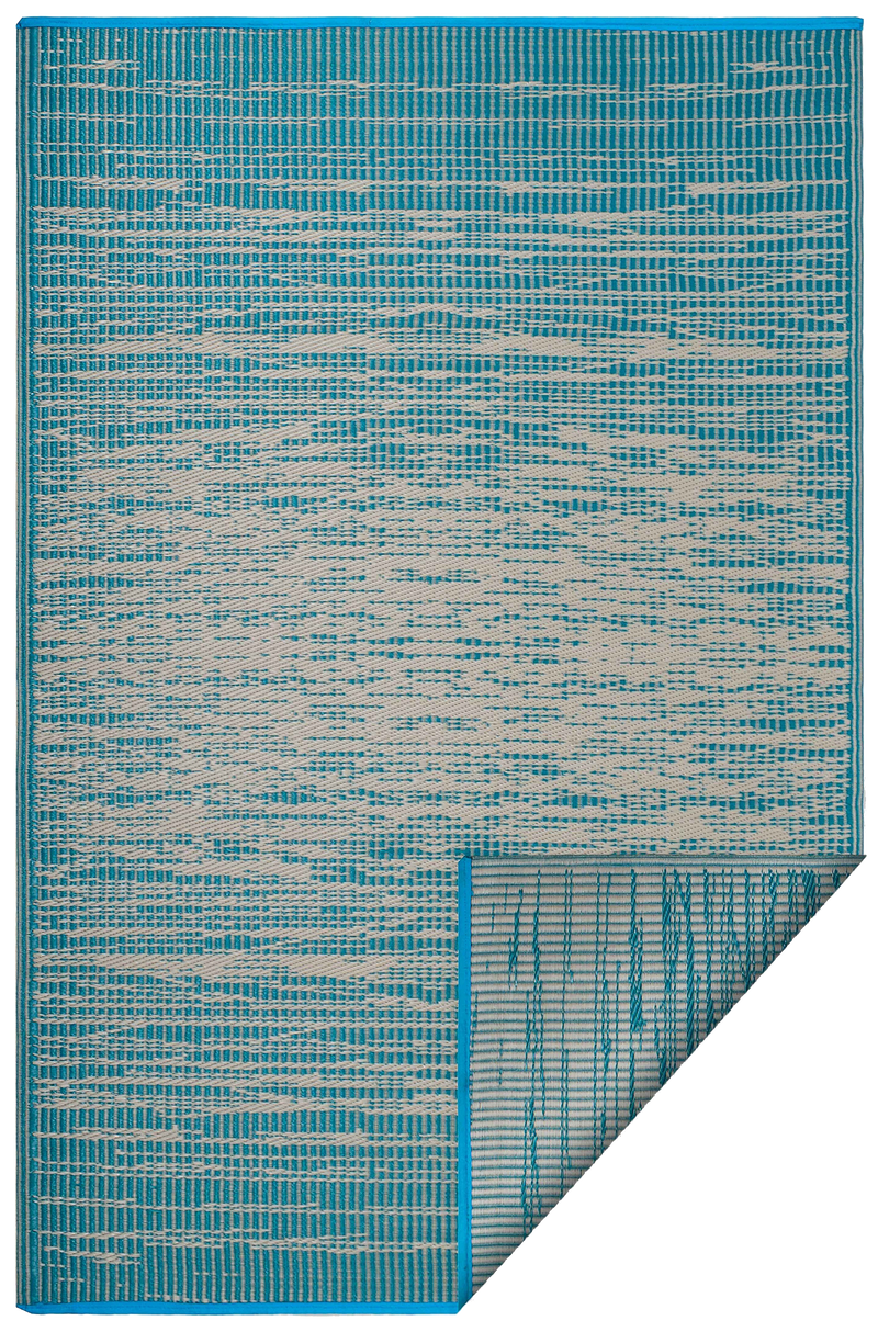 Brooklyn - Teal Outdoor Rug for Patio FINAL SALE by Fab Habitat