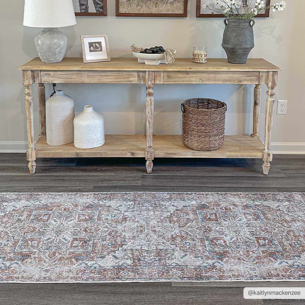 Rust Hera Washable Area Rug - Clearance by Boutique Rugs