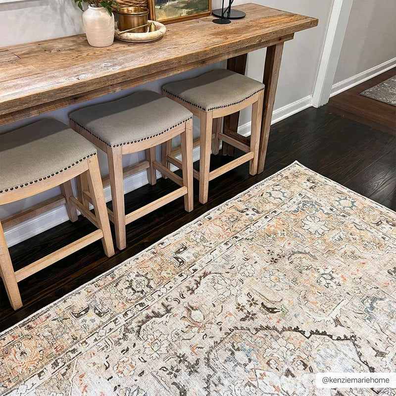 Standon Vintage Flat Pile Washable Rug by Boutique Rugs