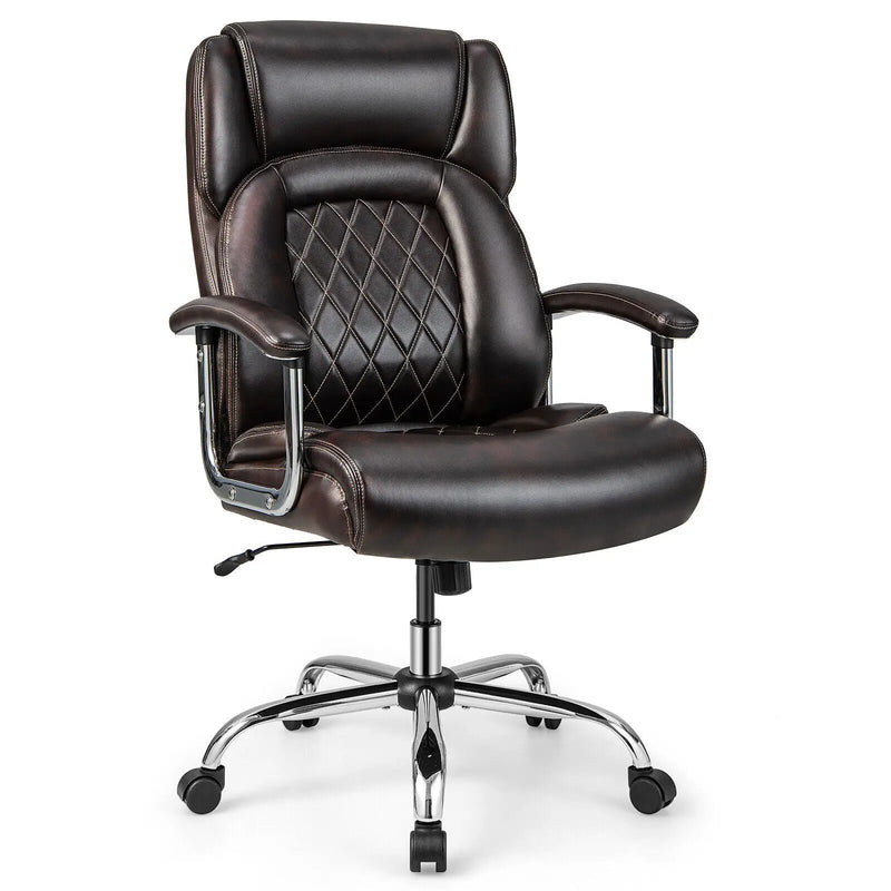 Height Adjustable Big and Tall Office Chair Computer Desk Chair with Metal Base by DirectDeals
