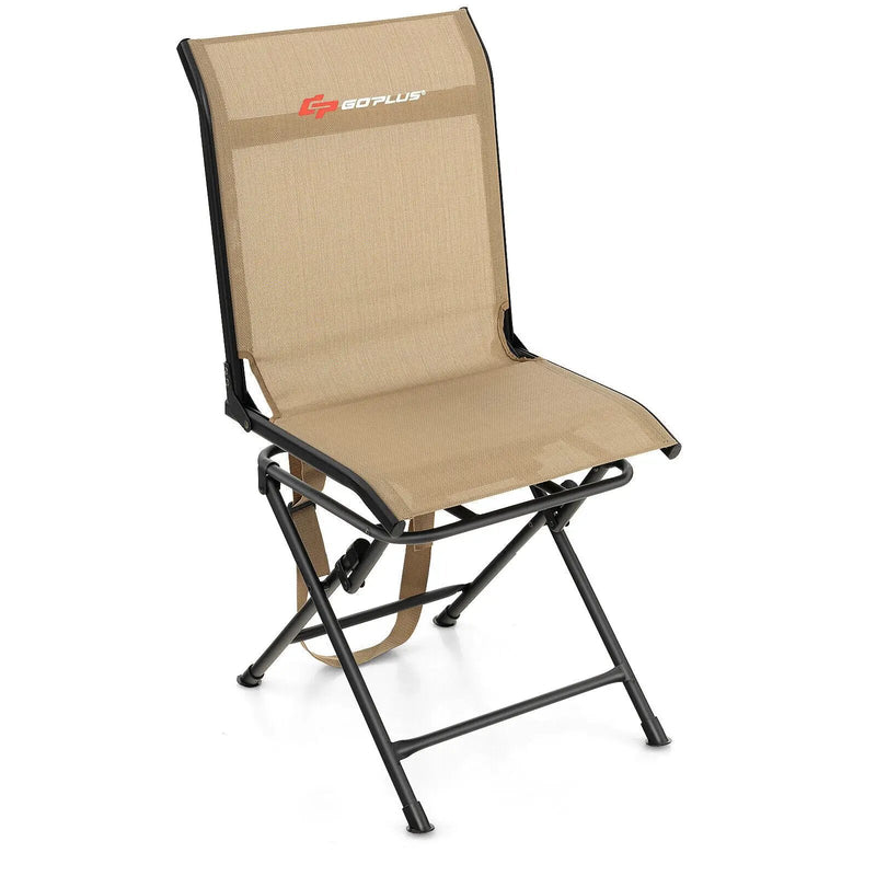 All weather Outdoor Foldable 360 Degree Swivel Chair with Iron Frame by DirectDeals