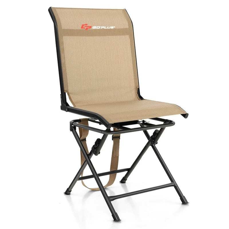 All weather Outdoor Foldable 360 Degree Swivel Chair with Iron Frame by DirectDeals