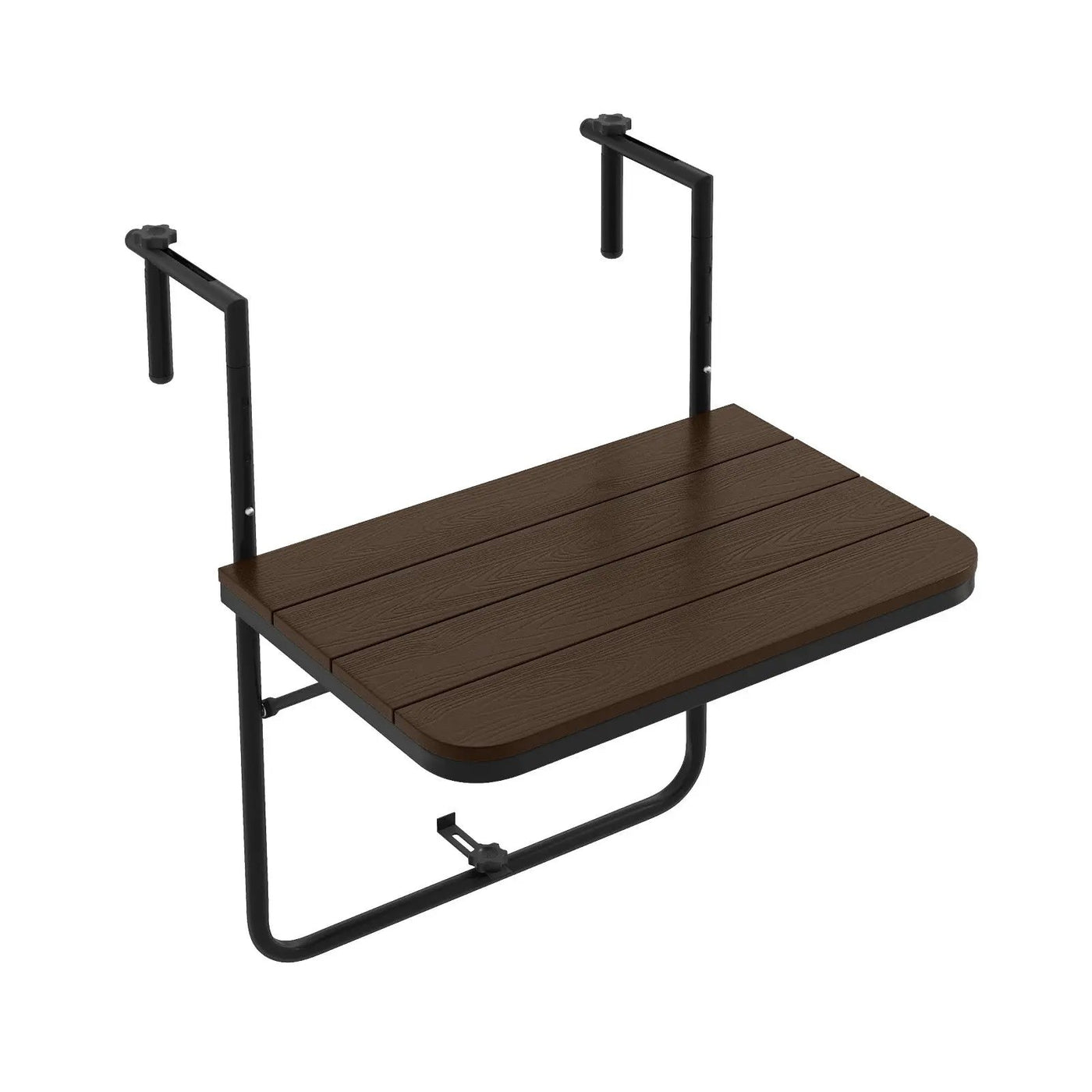 Folding Hanging Table with 3-Level Adjustable Height for Patio Balcony by DirectDeals