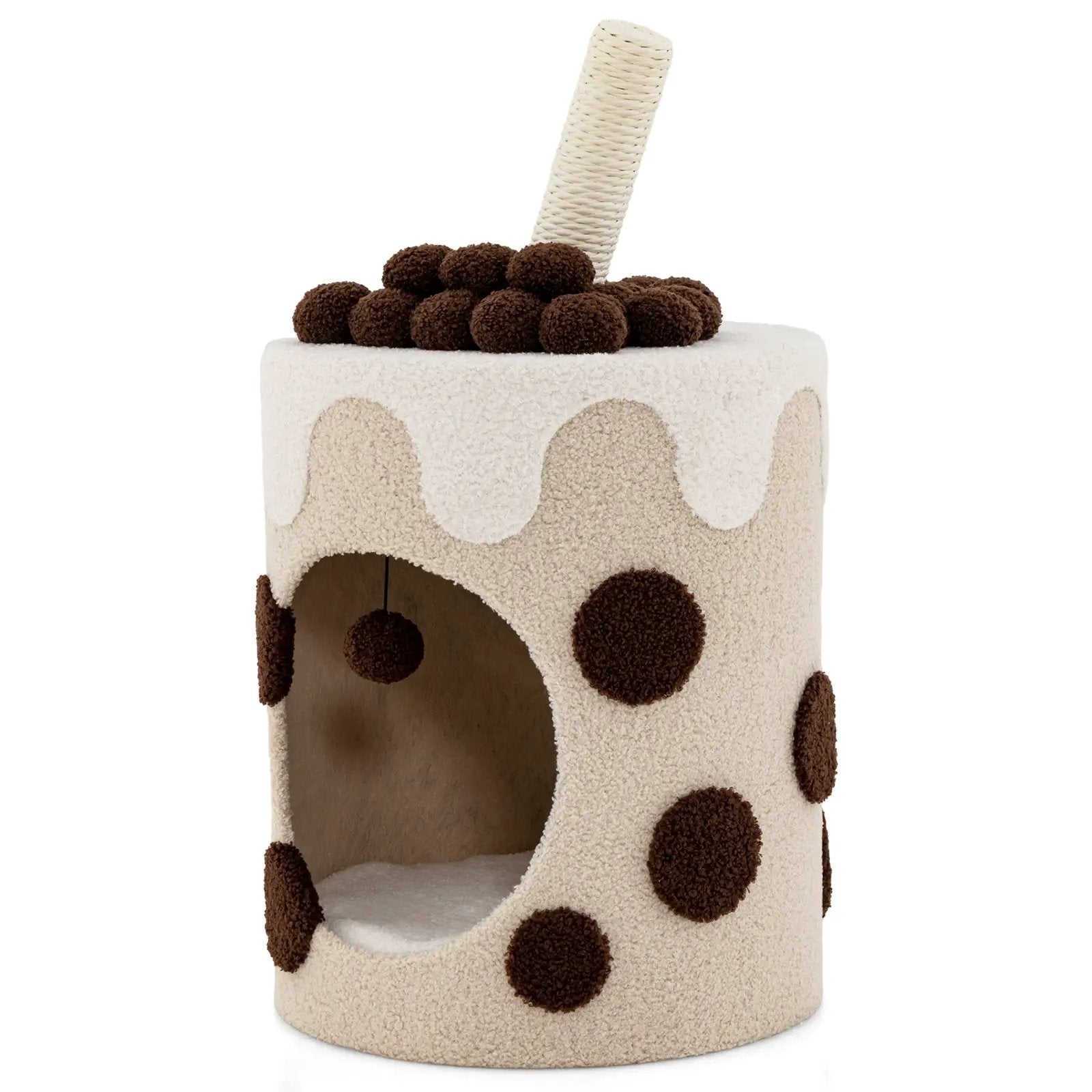Bubble Tea Cat Tree Tower with Scratching Post by DirectDeals