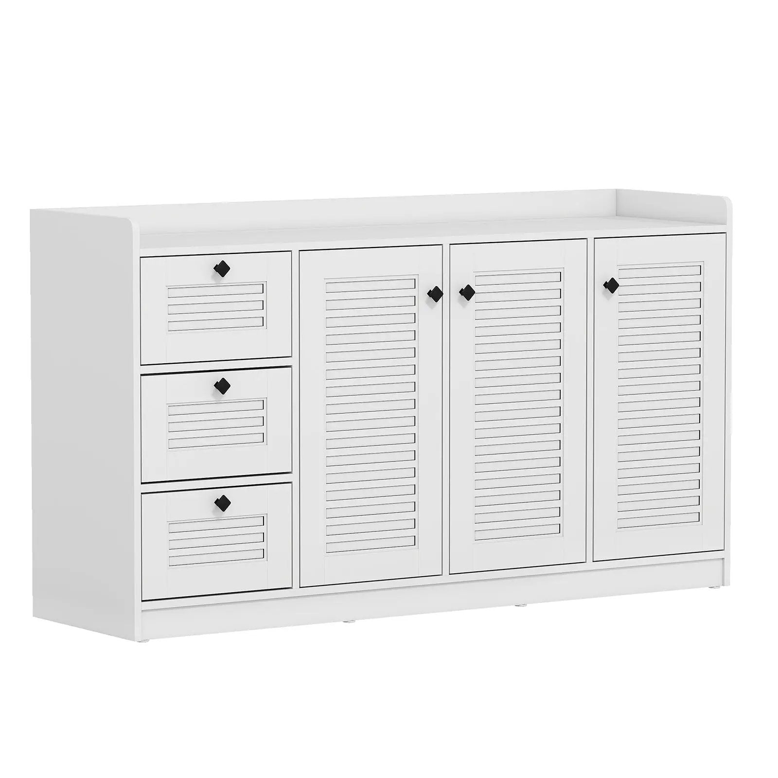 Buffet Cabinet with Storage Modern Sideboard Cabinet with 3 Doors-White by DirectDeals