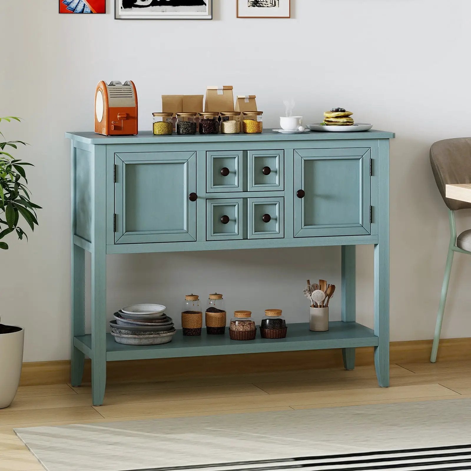 Buffet Sideboard Cabinet with 2 Doors and 2 Drawers by DirectDeals