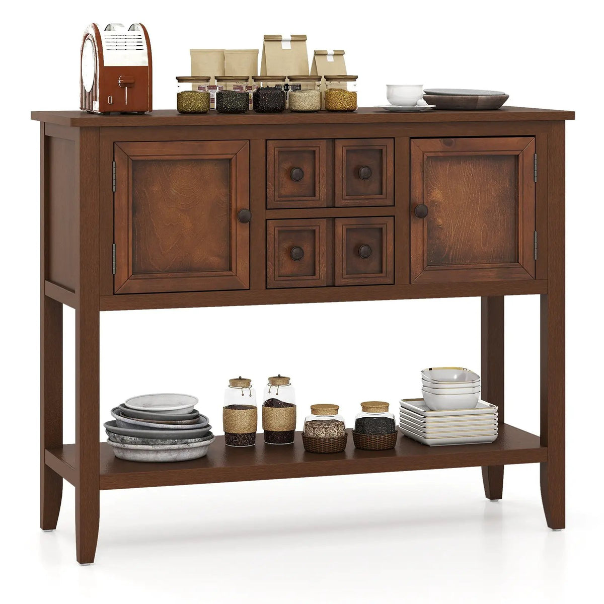 Buffet Sideboard Cabinet with 2 Doors and 2 Drawers by DirectDeals