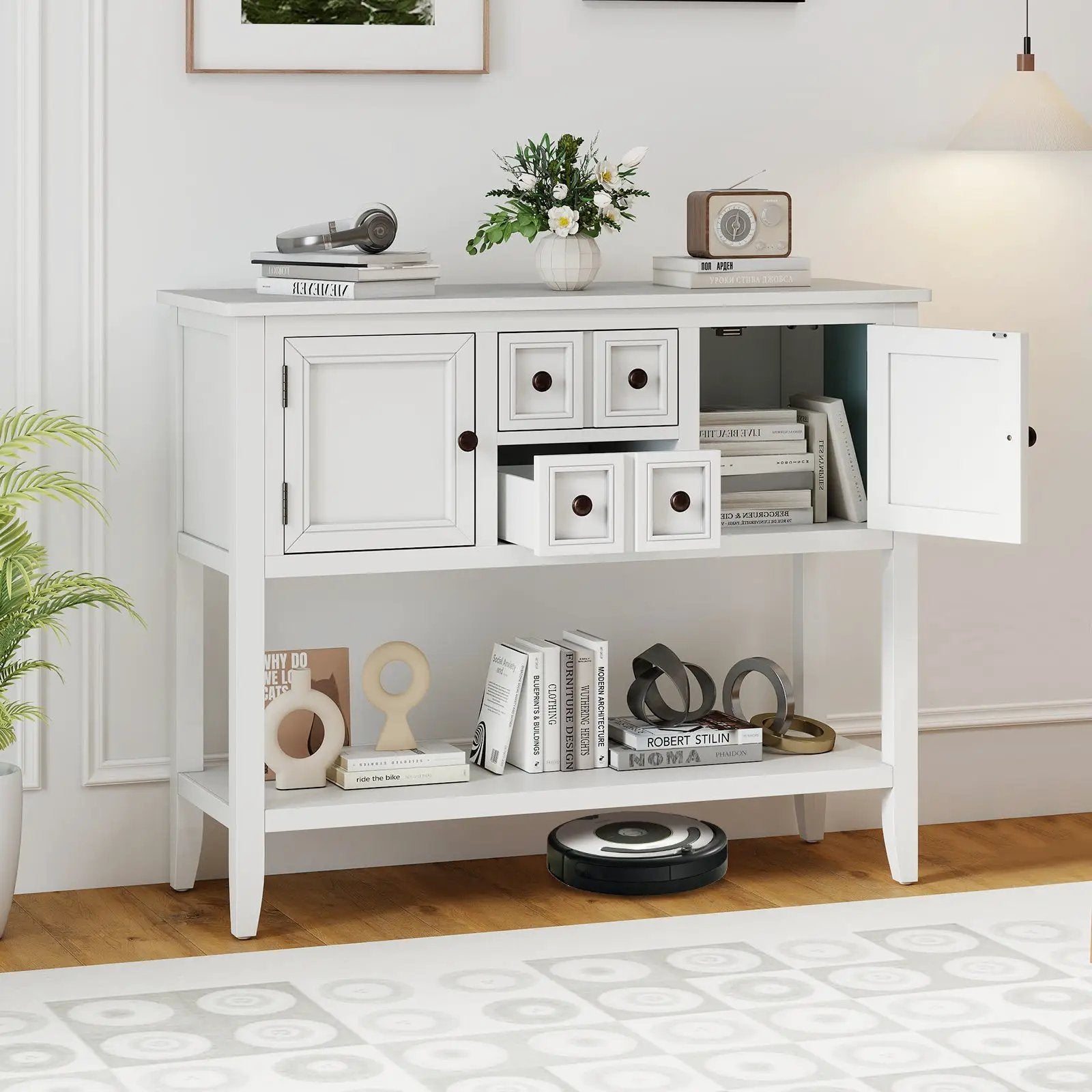 Buffet Sideboard Cabinet with 2 Doors and 2 Drawers by DirectDeals
