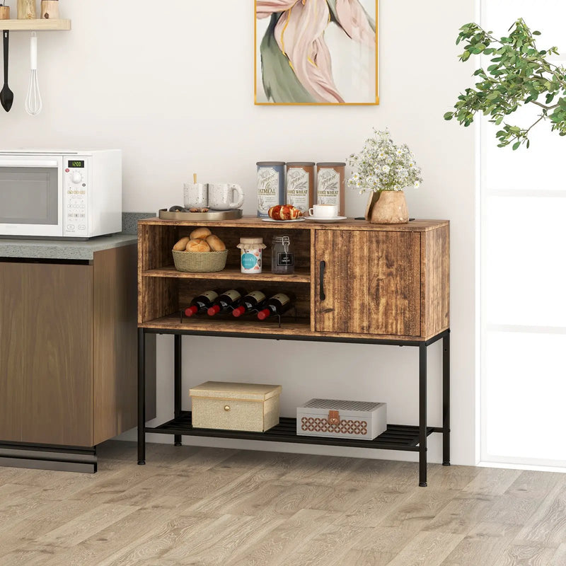 Buffet Sideboard Coffee Bar Cabinet with Power Outlets and USB Ports by DirectDeals