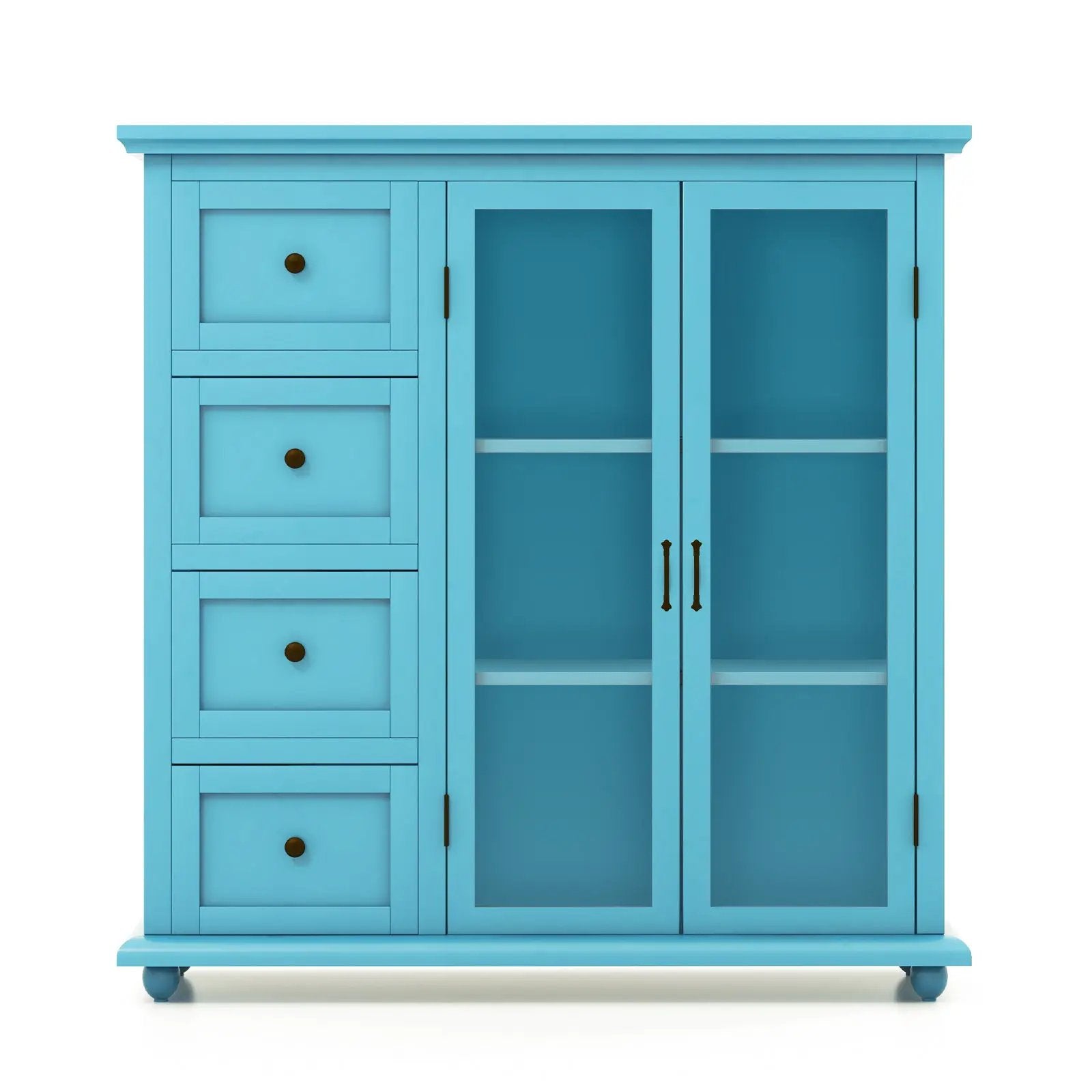 Buffet Sideboard Table Kitchen Storage Cabinet with Drawers and Doors by DirectDeals